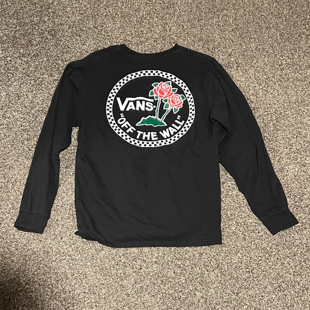 Vans rose back graphic long sleeve tee